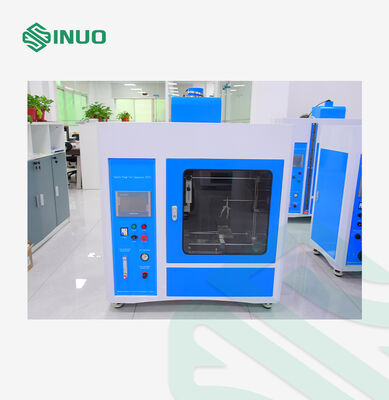 바늘 화염 시험 챔버 12±1mm 조절 수 있는 화염 높이, 0~1000°C 온도 범위, 7인치 터치 스크린으로 PLC 제어